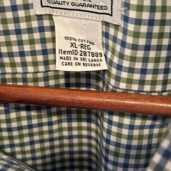 L.L.Bean 100%cotton  plaid men’s XL button down shirt - Picture 3 of 4